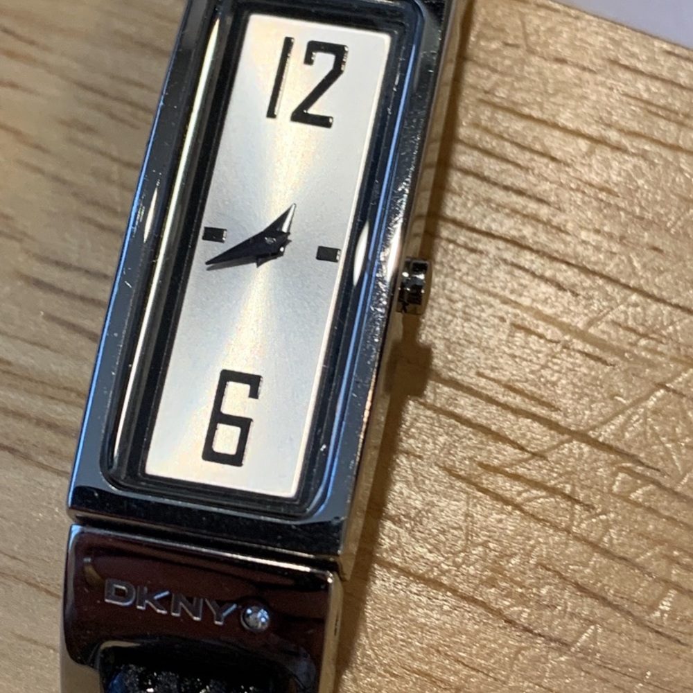 DKNY Slim Rectangular Case Watch - Picture 3 of 14